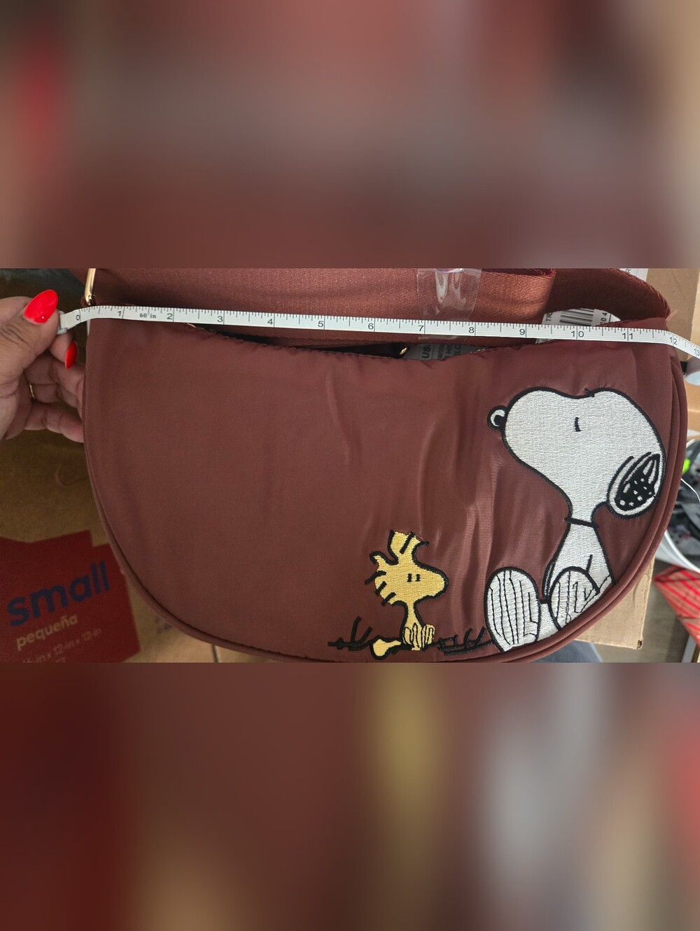 Peanuts Brown Snoopy Crossbody Bag with Woodstocks. Primark Price Firm - Picture 5 of 6